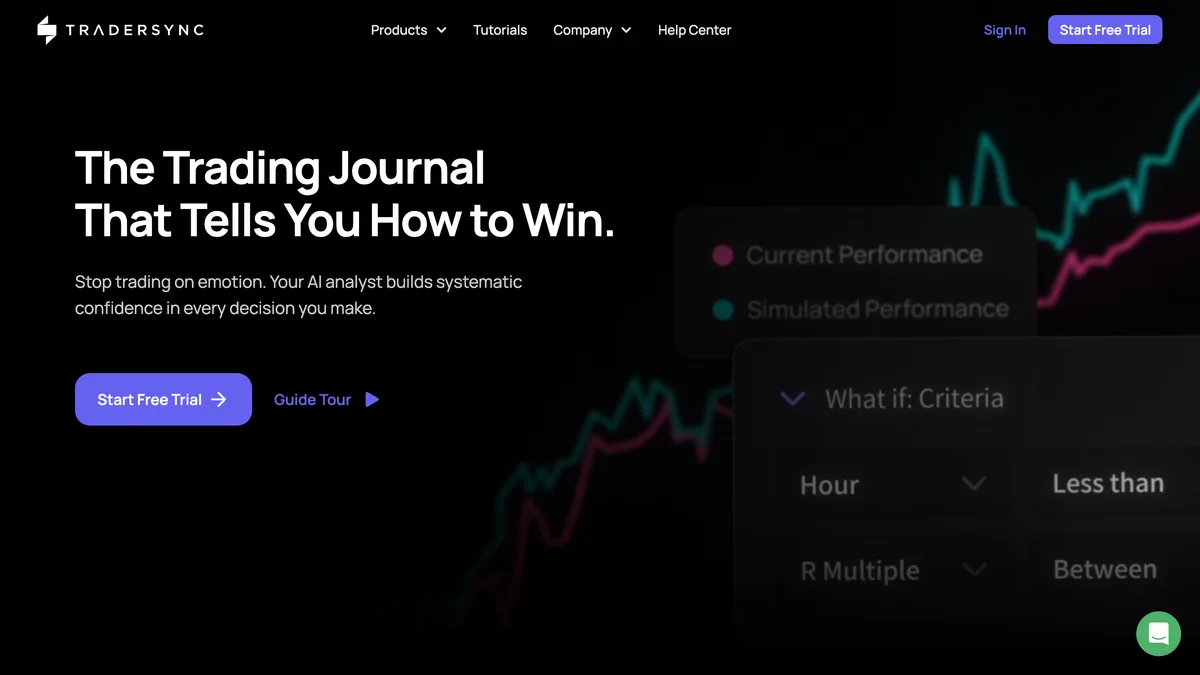 TraderSync homepage